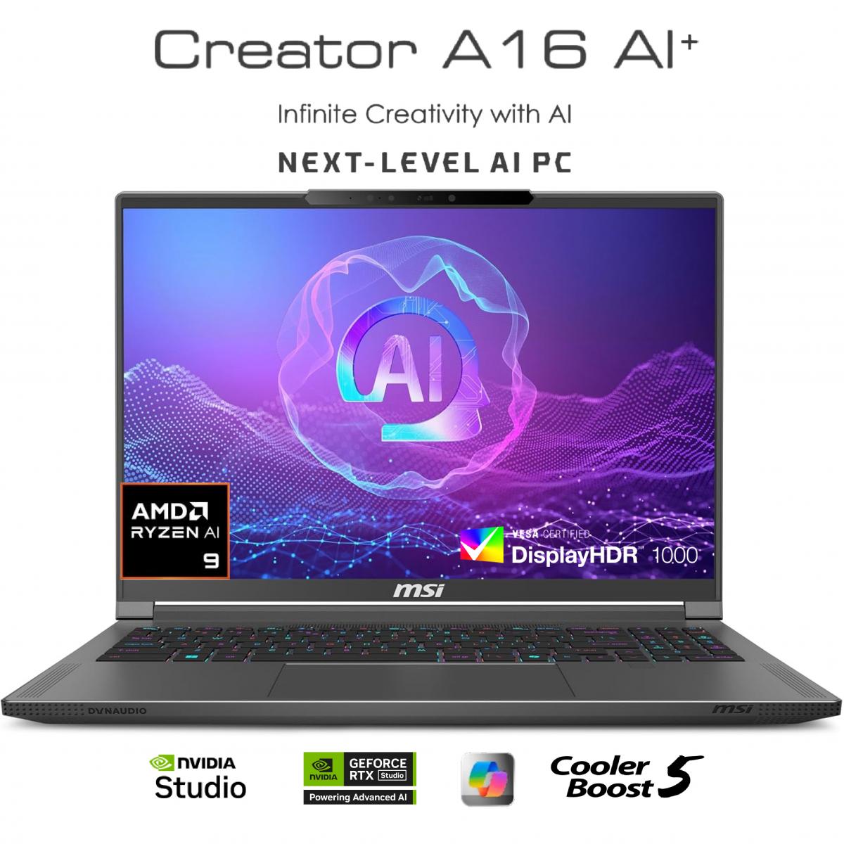 Laptop MSI Creator A16 AI+ Copilot NVIDIA RTX 4060 8GB (32GB/1TB)-Gray