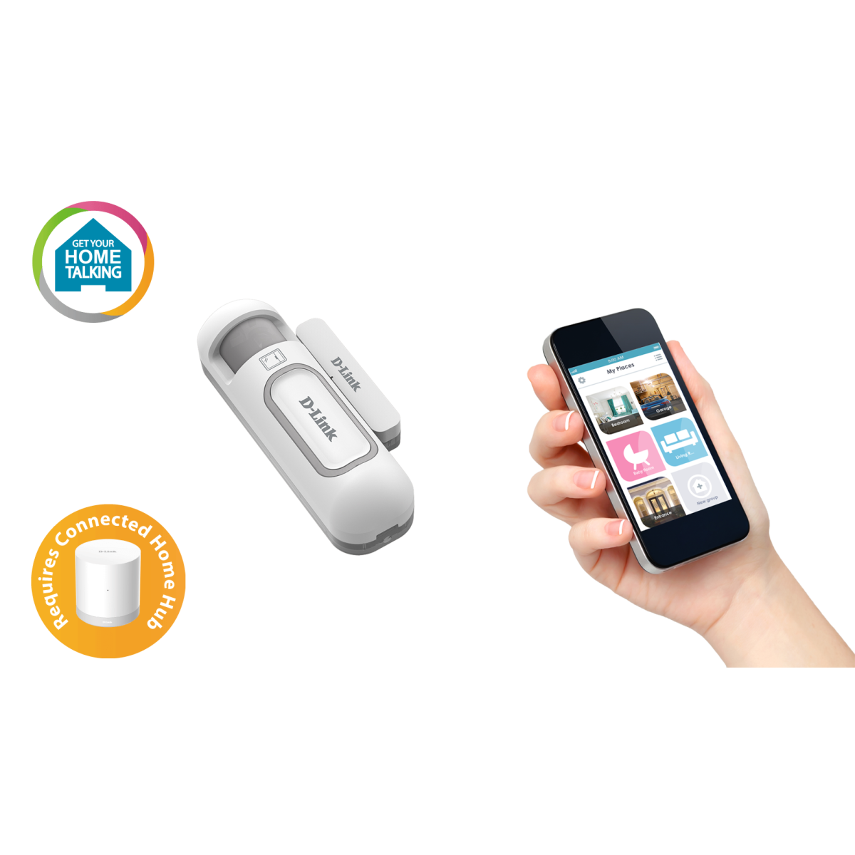 D-Link DCH-Z110 mydlink™ Home Door/Window Sensor 3-in-1 Sensor - 3V battery