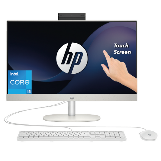HP All-in-One 27-cr0011ne PC Intel Core i7-1355U(8GB/512GB)Touch IPS Display- White