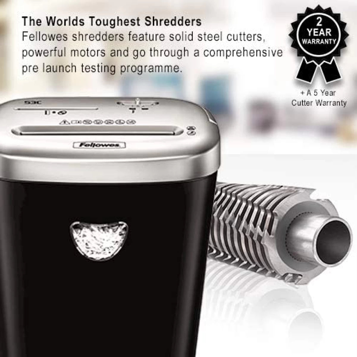 Fellowes Powershred 53C 10 Sheet Cross Cut Paper Shredder w/ SafeSense