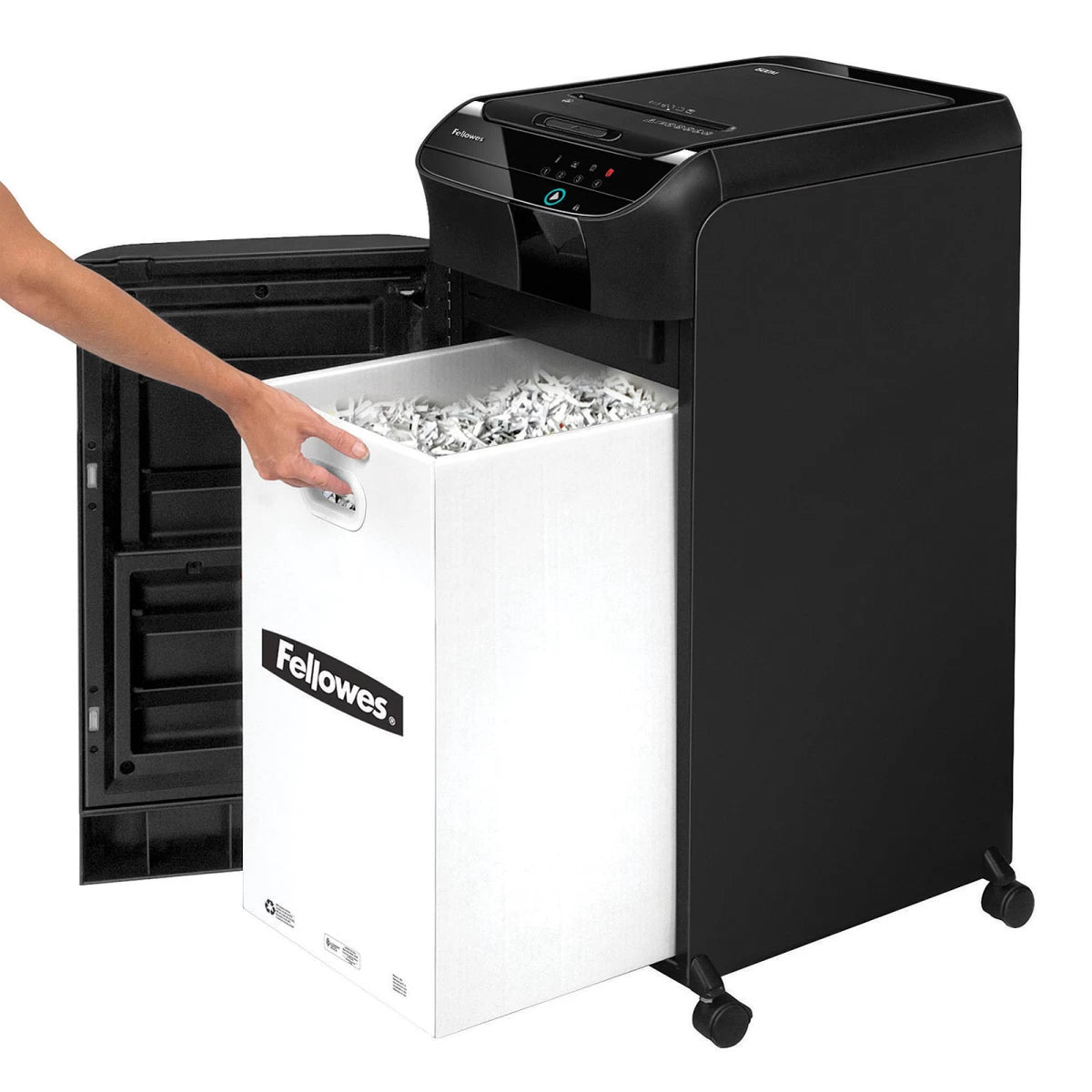 Fellowes AutoMax 600M 600-Sheet Auto Feed Micro-Cut Support 10+Users Paper Shredder