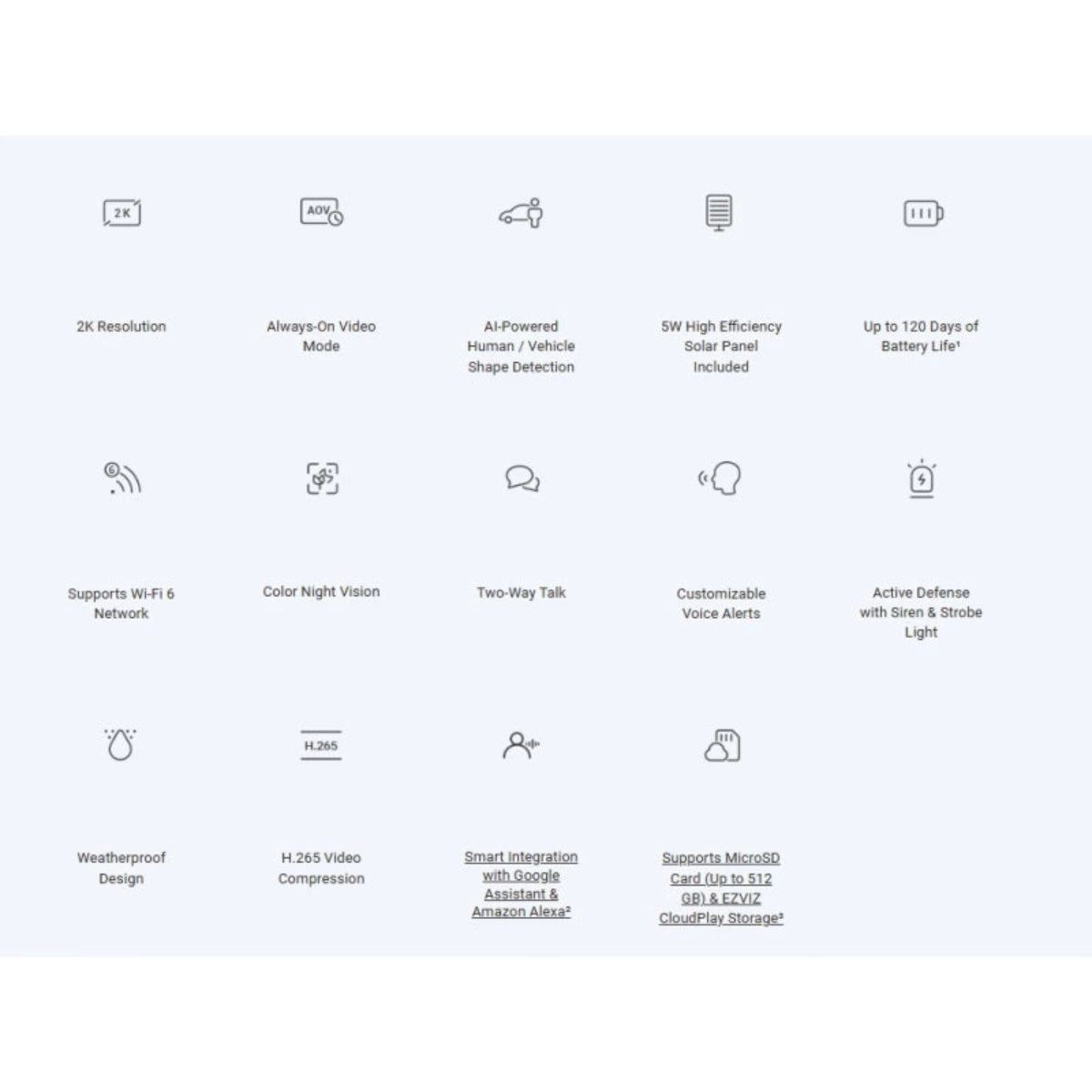 EZVIZ CS‑EB3-R200-1K3WFL WiFi Camera, Outdoor Security Camera, 2K- 3MP Wireless Battery