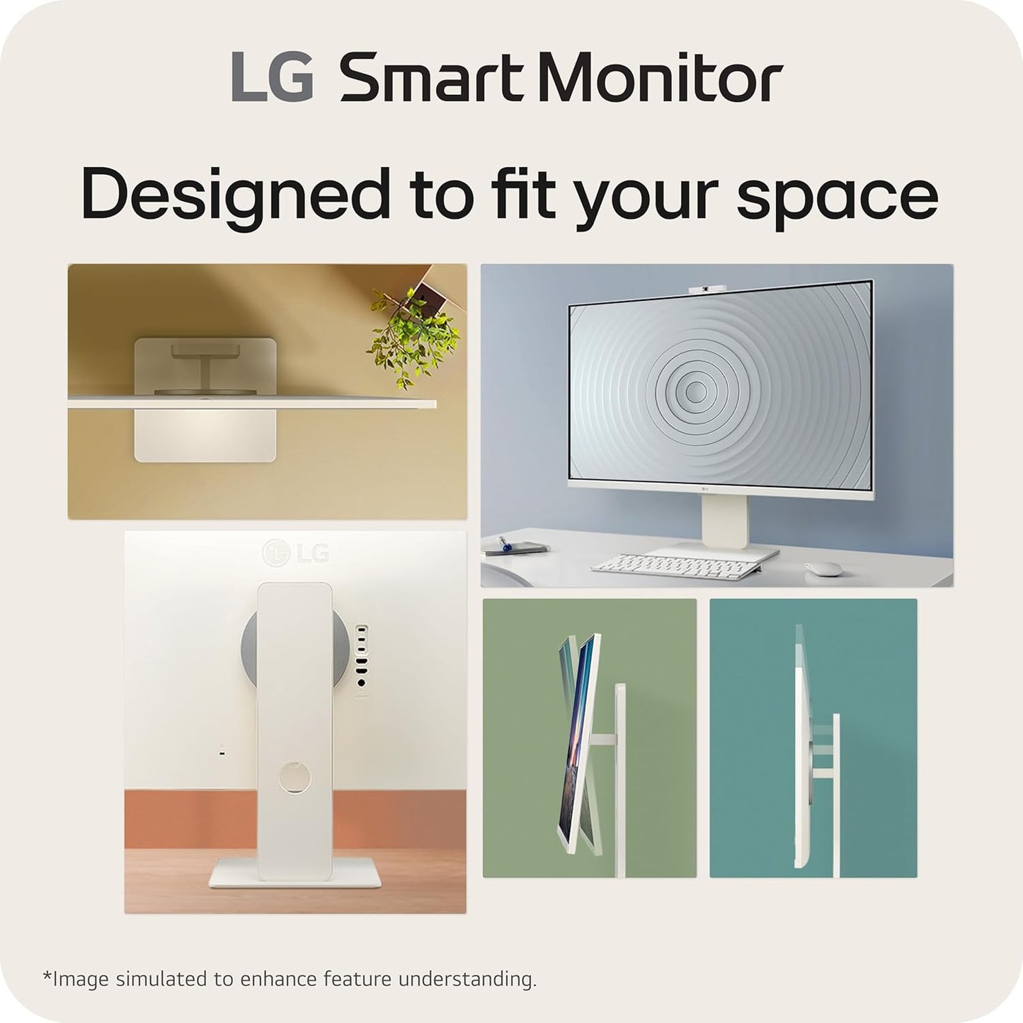 LG 32SR85U-W 32" 4K UHD IPS MyView Smart Monitor with webOS
