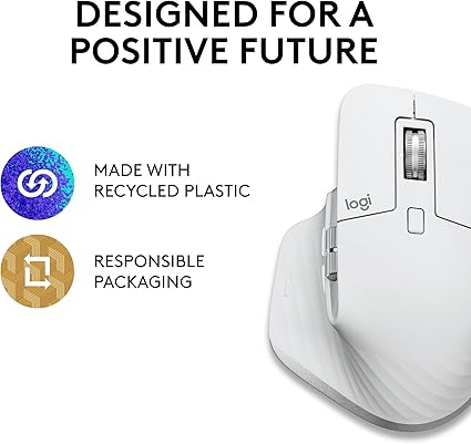 Logitech MX Master 3S for Mac -Wireless Bluetooth Mouse -Pale Grey
