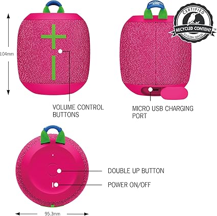 Logitech MOBILE SPEAKER WONDERBOOM 3 BT ACTIVE-Pink