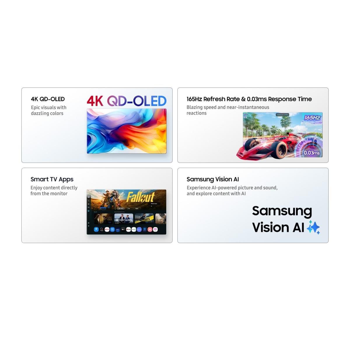 Samsung M9 (M902) Smart AI 32" OLED 4K Flat Monitor, QD-OLED