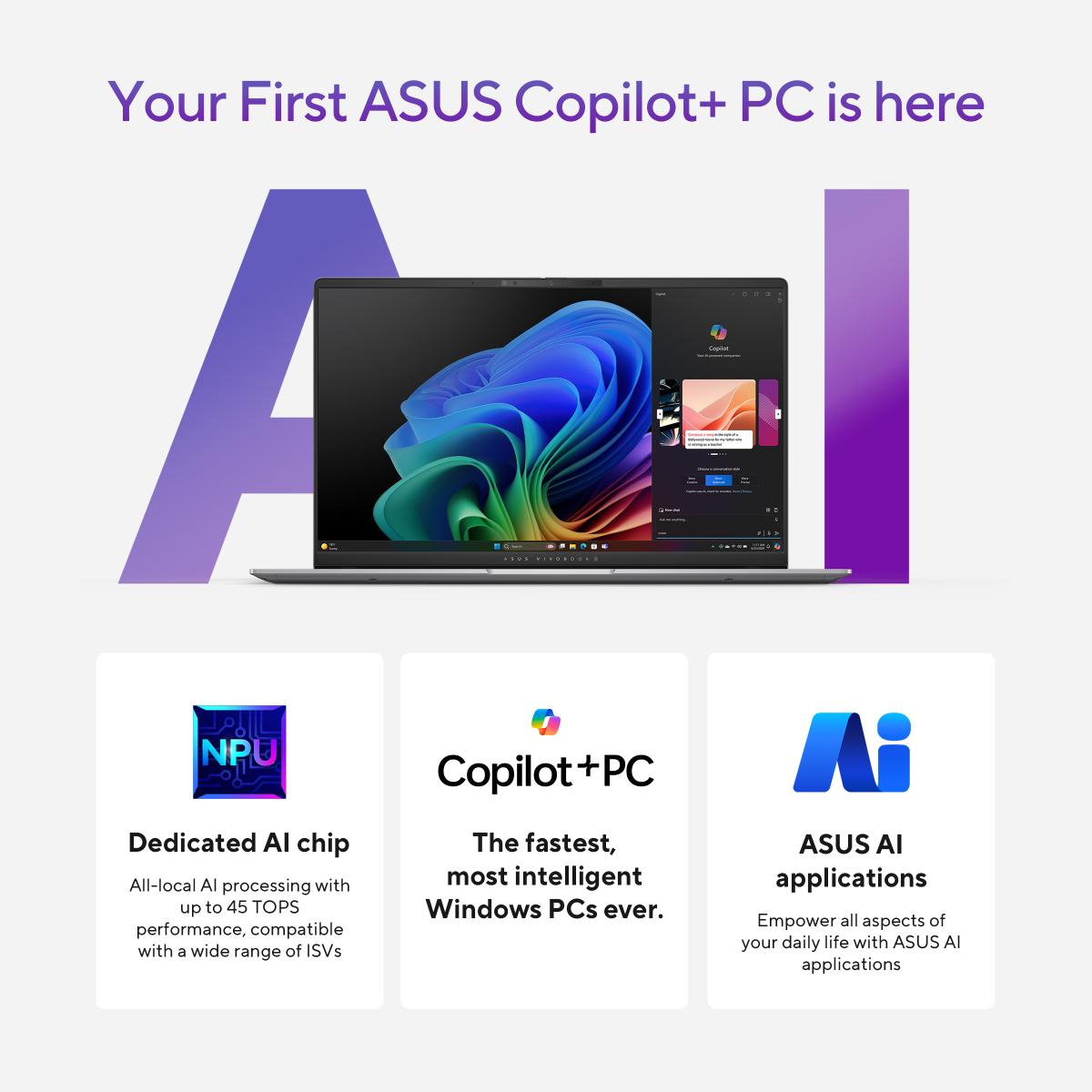 ASUS Vivobook S 15 OLED Snapdragon X Plus X1P (16GB/1TB)