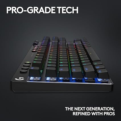 Logitech G Pro X TKL Wireless Mechanical Swappable Switches LIGHTSYNC RGB- Black