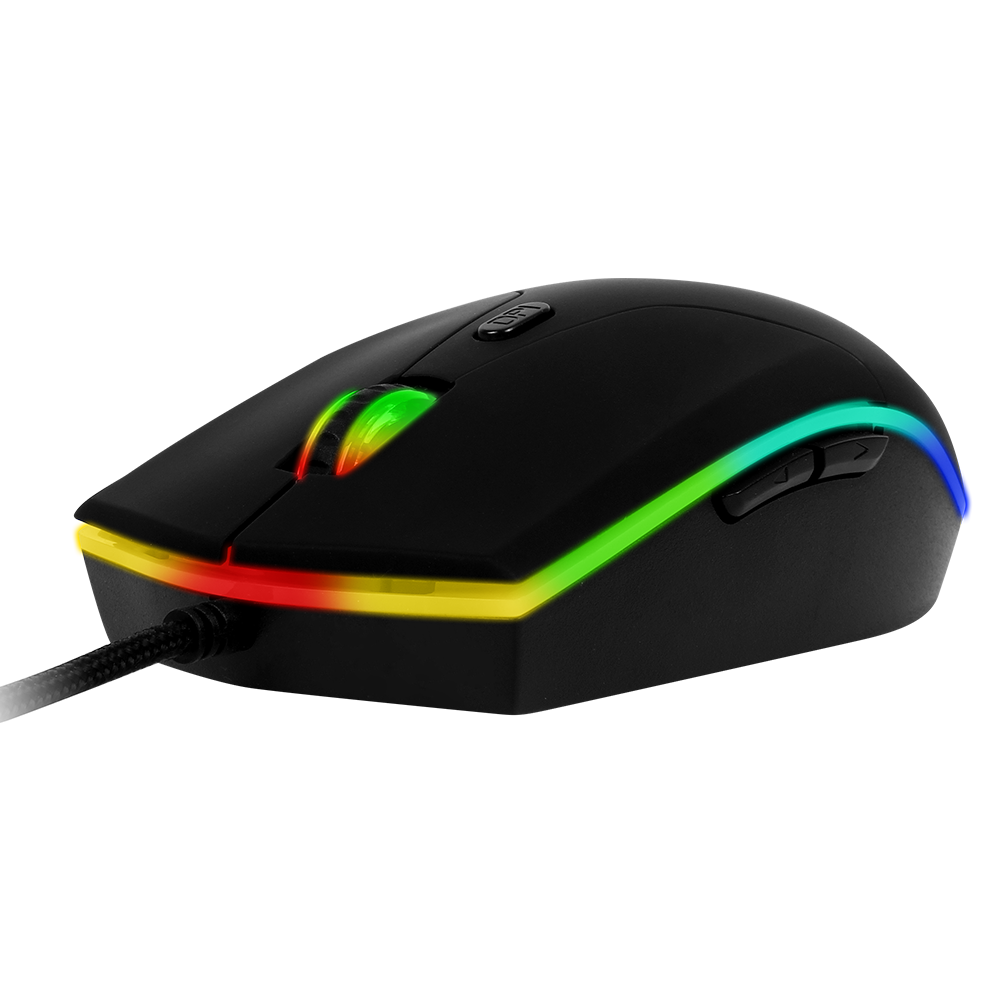 MeeTion MT-GM21 USB Wired RGB Gaming Mouse, Resolution 4800DPI, Keys: 5+1