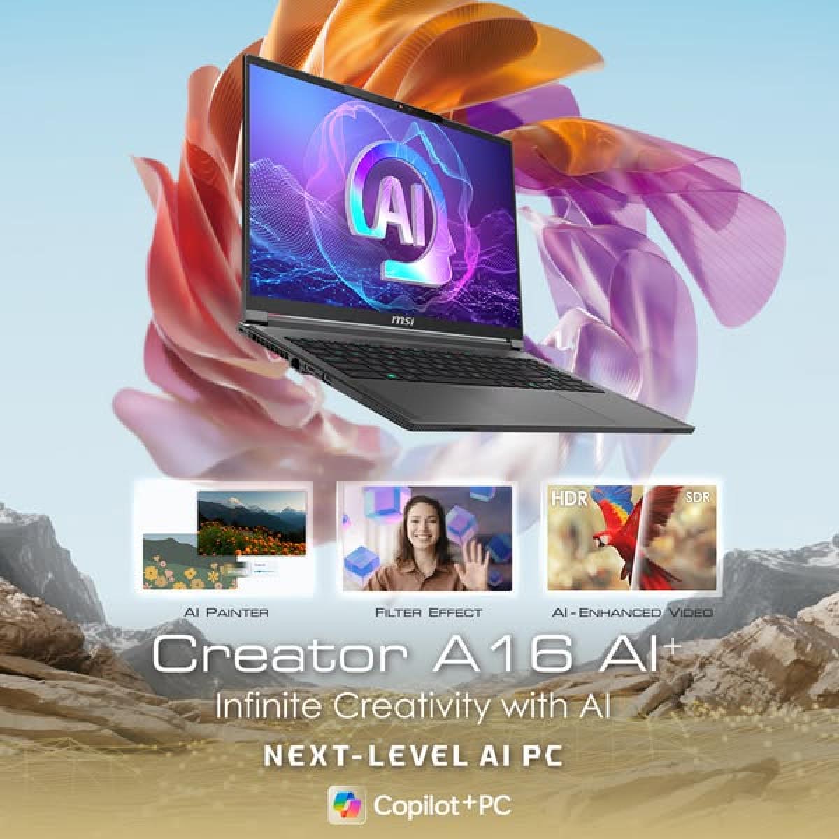 Laptop MSI Creator A16 AI+ Copilot NVIDIA RTX 4060 8GB (32GB/1TB)-Gray