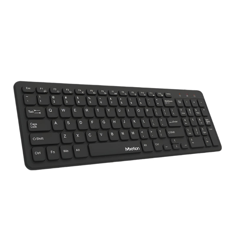 Meetion MT-WK410 USB Wireless Computer Ultra Thin Chocolate Keyboard, Slim, Silent