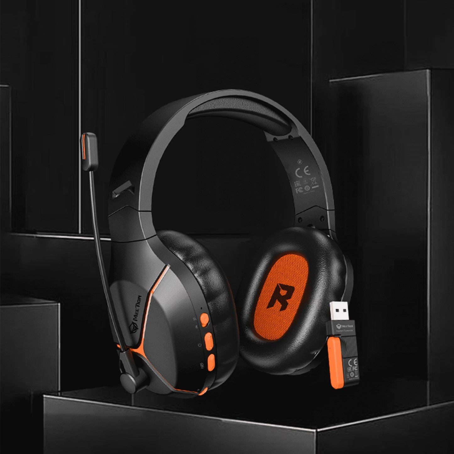 Meetion MT-BTH011 Tri-Mode Gaming Headset, Noise-Canceling Mic Battery up to 25H