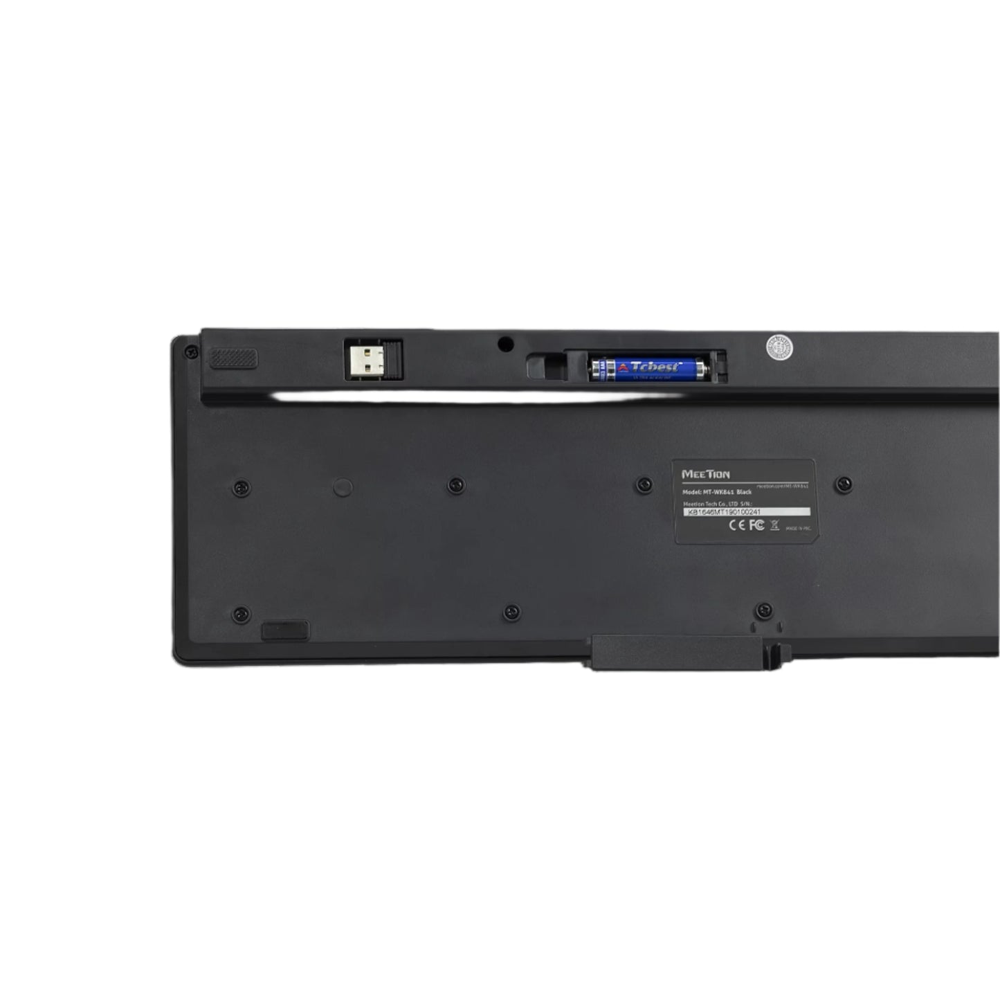 Meetion MT-WK841 2.4GH Wireless Computer Keyboard, Slim, Silent, Brushed panel