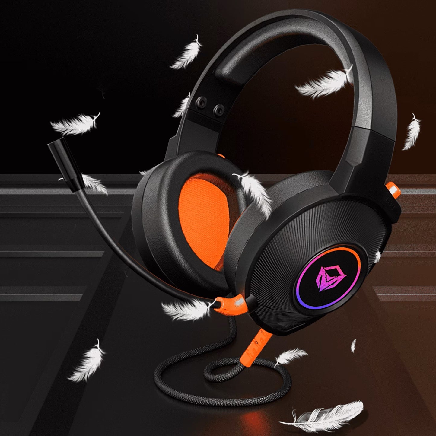 Meetion MT-HP012 Virtual 7.1 Surround Sound USB Gaming Headset, RGB, 3D Sound