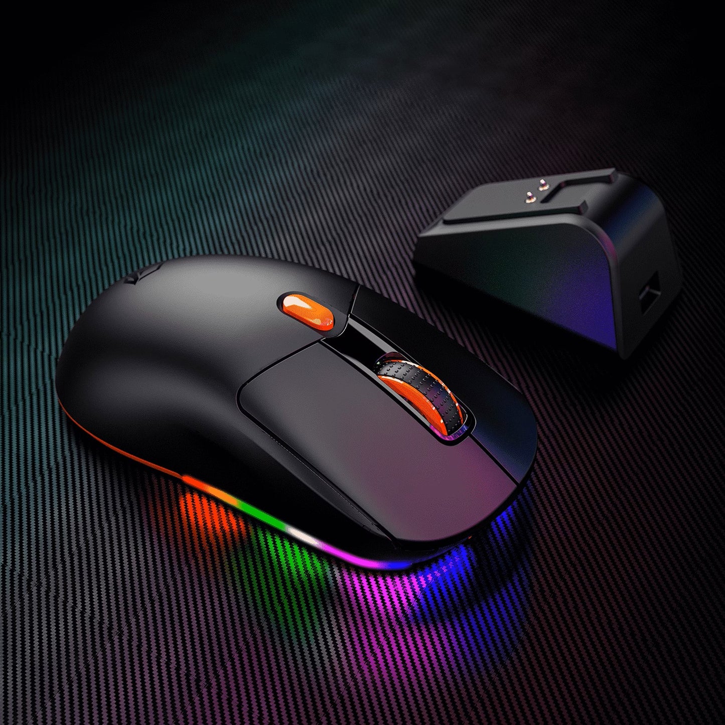 Meetion GW38 Gaming Mouse, Tri-Mode, with Magnetic Charging Dock, 8000DPI