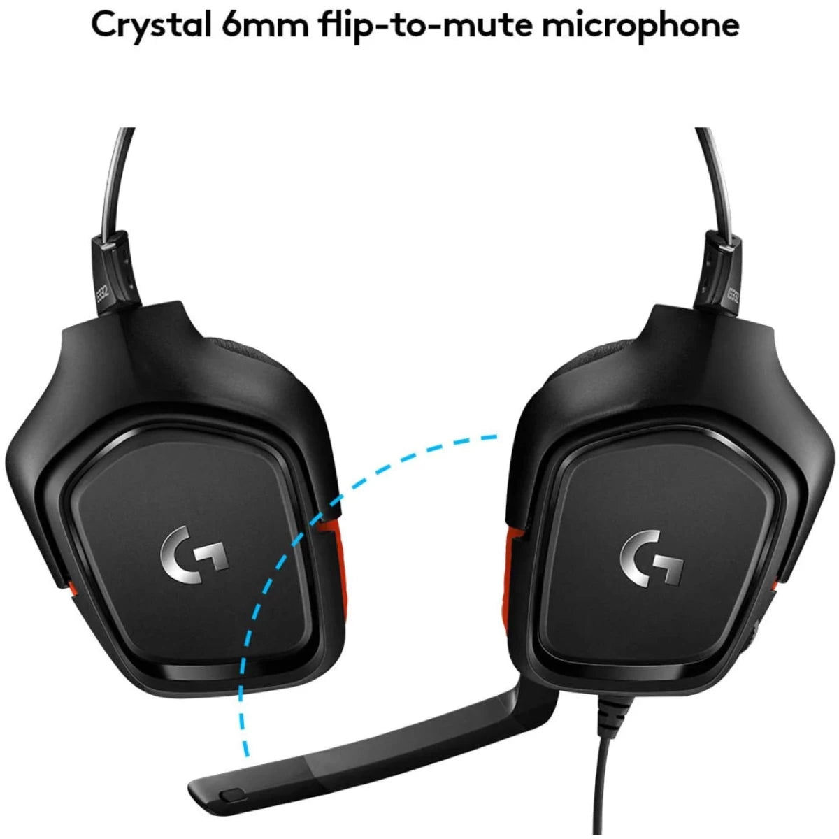 Logitech G332 Rotating Leatherette Ear Cups 3.5 mm Audio Jack ,Black