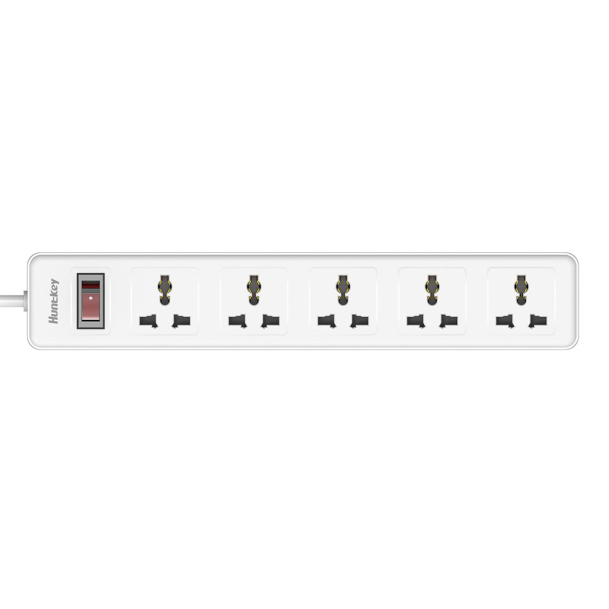 Huntkey SSZ501 5 Port UK Plug Power Strip Double break safety switch 250V
