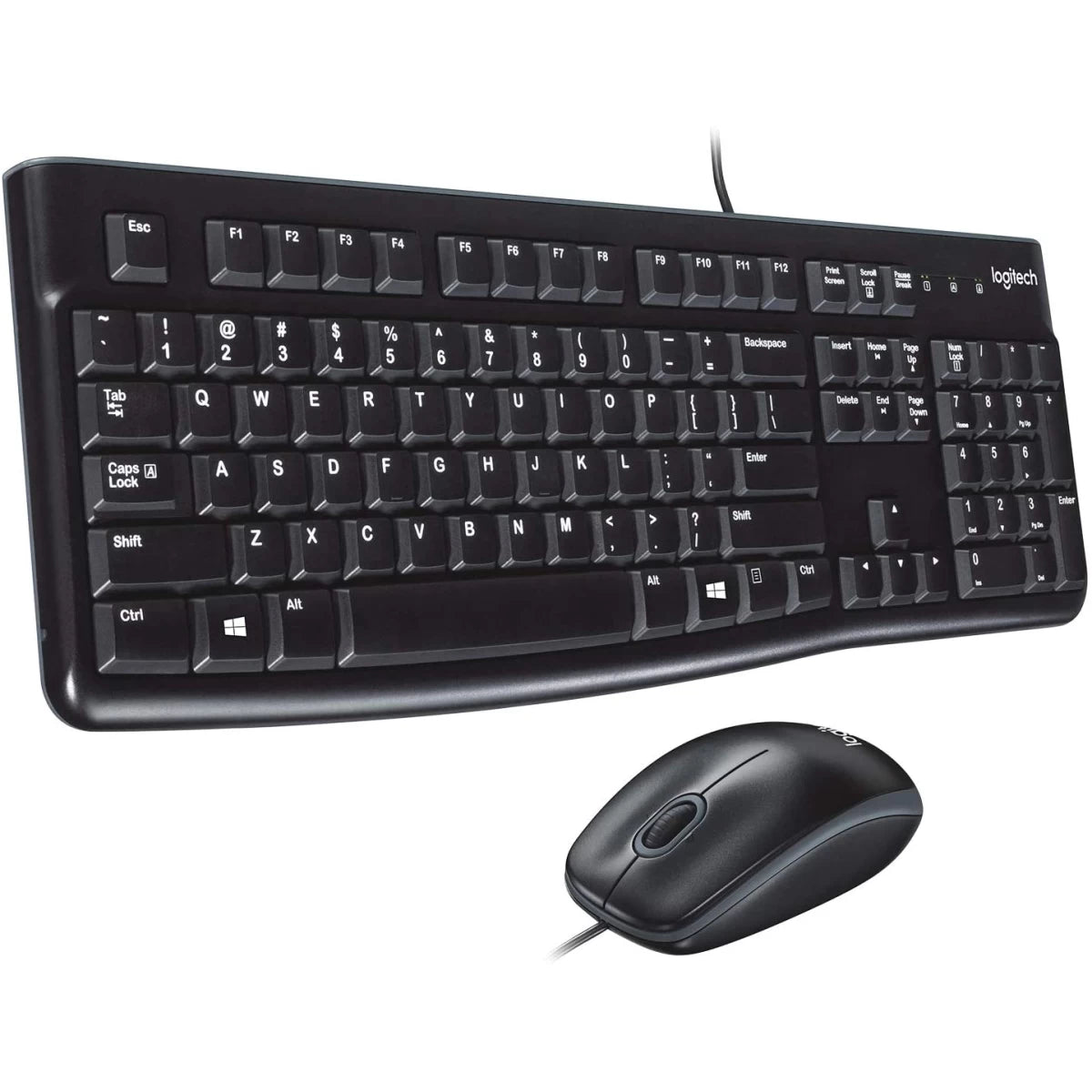Logitech MK120 Desktop Wire Kit( Keyboard and Mouse )USB Arabic/English -Black