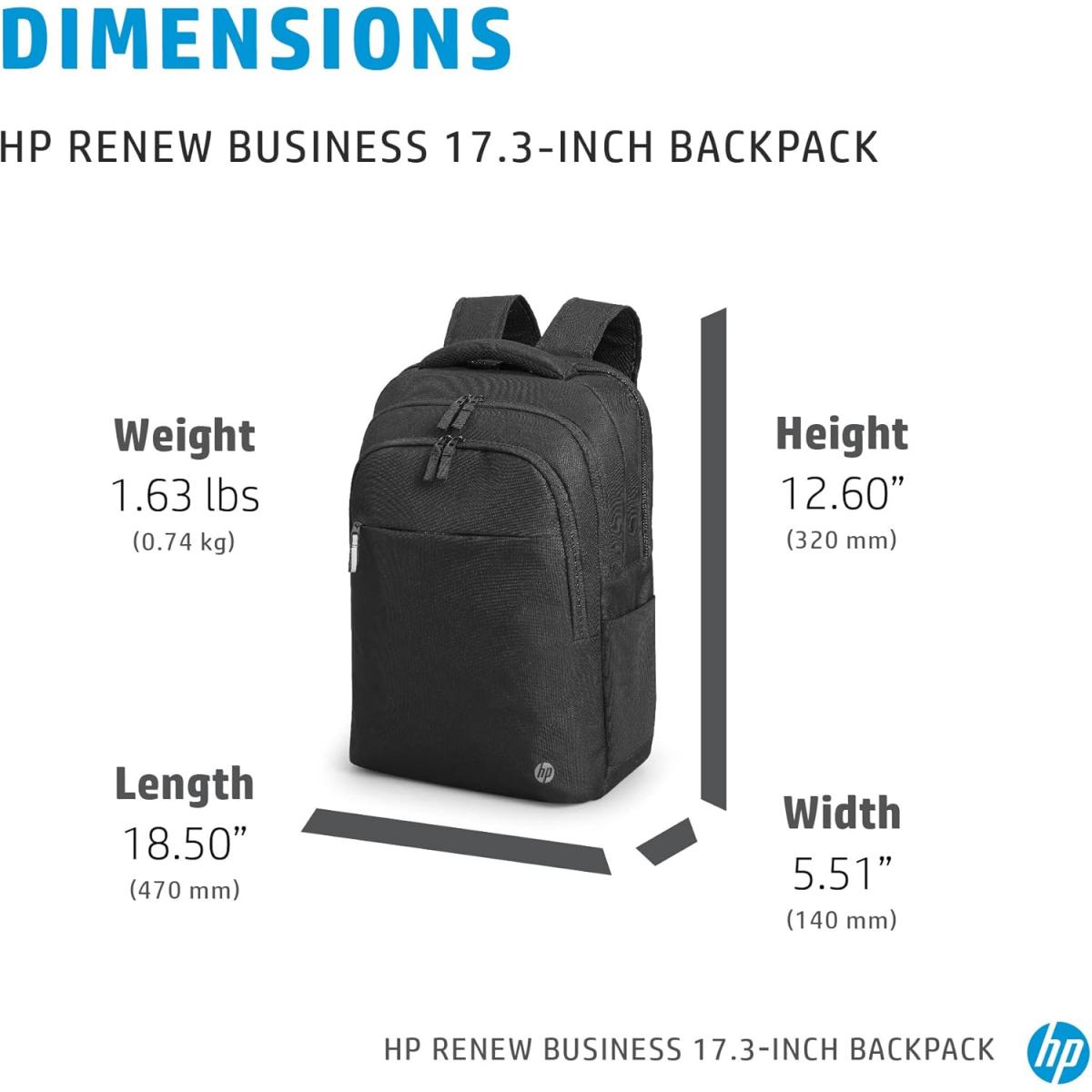 HP Professional Renew Carrying Case (Backpack) 17.3 Color Black (Original)
