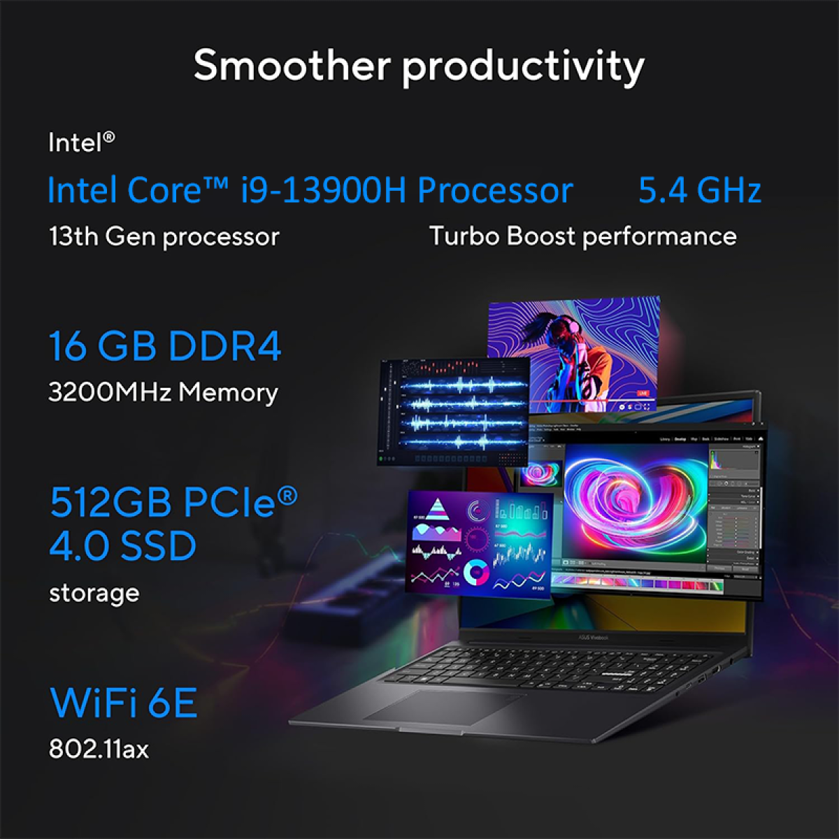 ASUS Vivobook 16X Creator Series Intel Core™ i9-13900H NVIDIA® RTX™ 4050