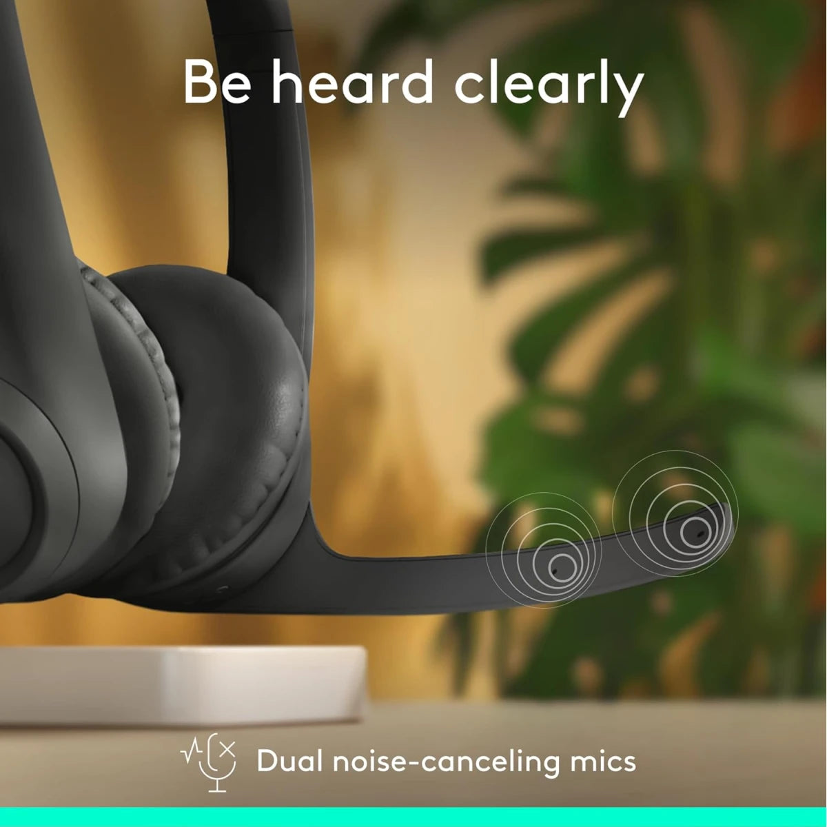 Logitech Zone 300 Wireless Headset, 30mm Driver Size, Noise-Canceling -Midnight Black