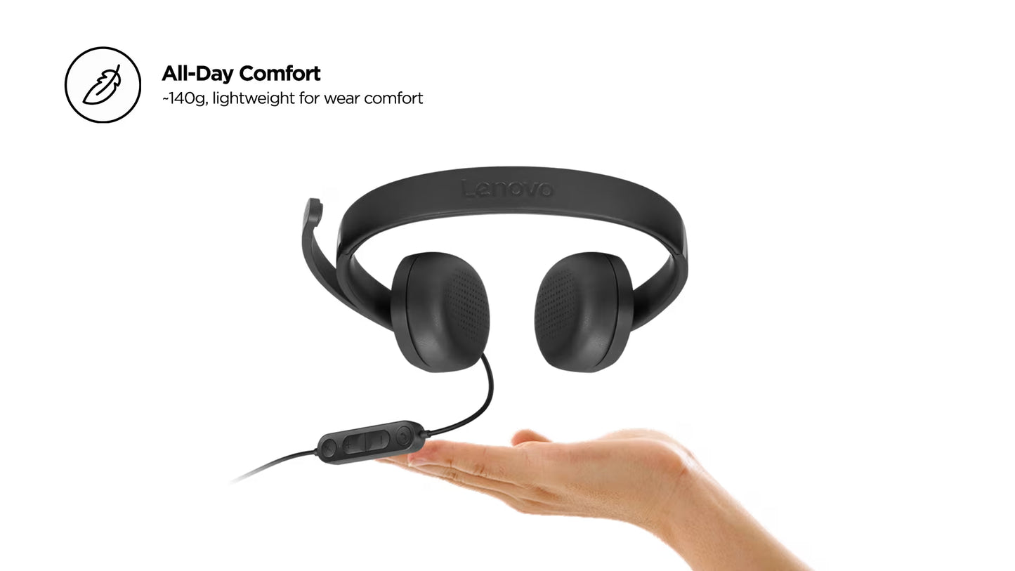 Lenovo USB-A Wired Stereo Headset Gen2 Original Plug and play