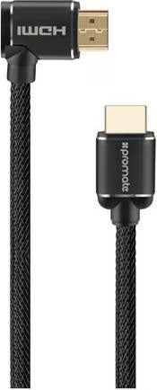 Promate ProLink4K1-3 Meter Right Angle HDMI Audio Video Cable 4K UltraHD