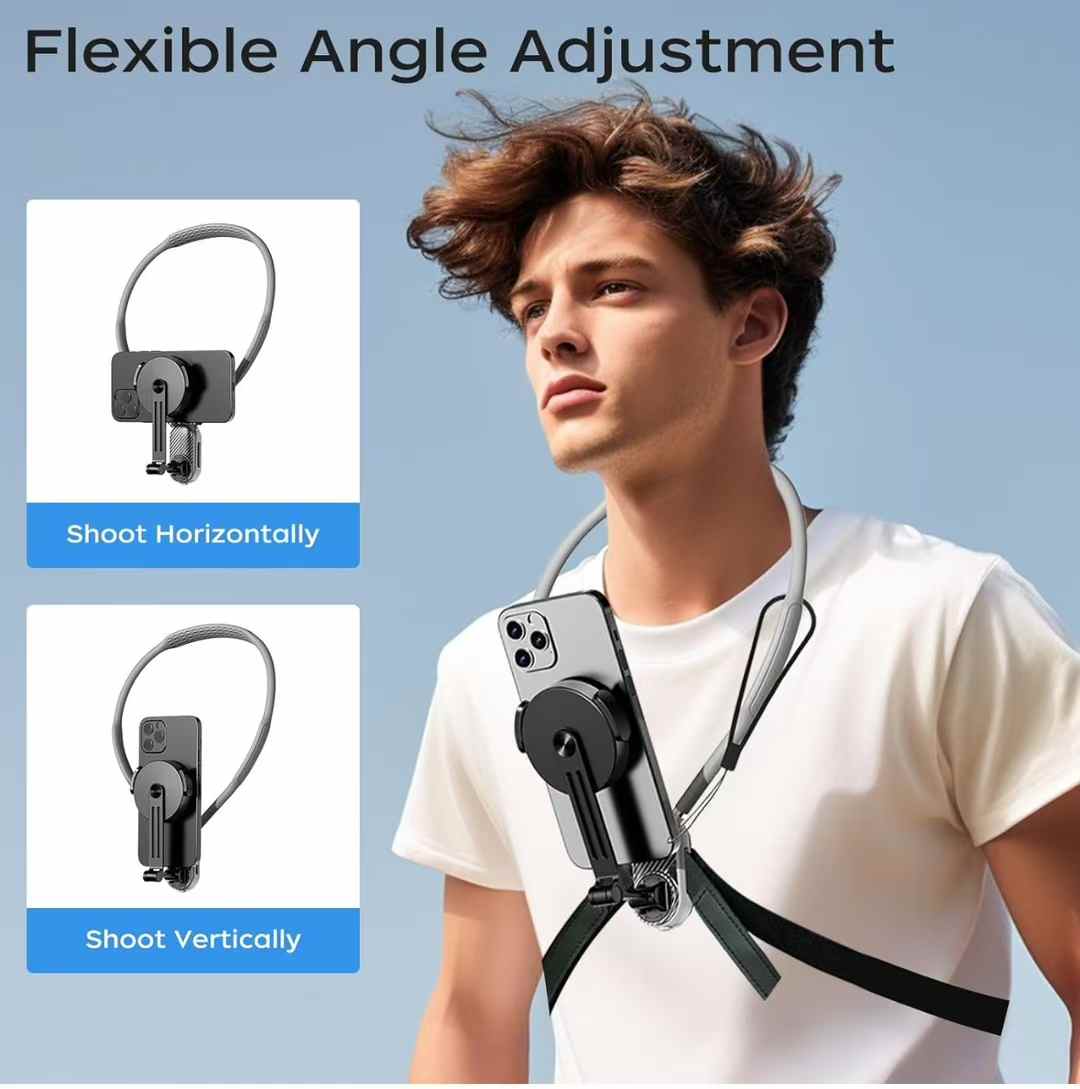 Jmary MG-02 2-in-1 Magnetic Hand Free Neck Holder (Lock first-person)
