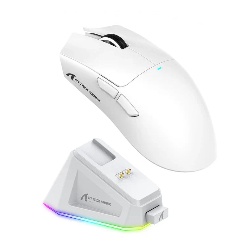 Attack Shark X11 Lightweight Wireless Gaming Mouse with RGB Charging Dock,