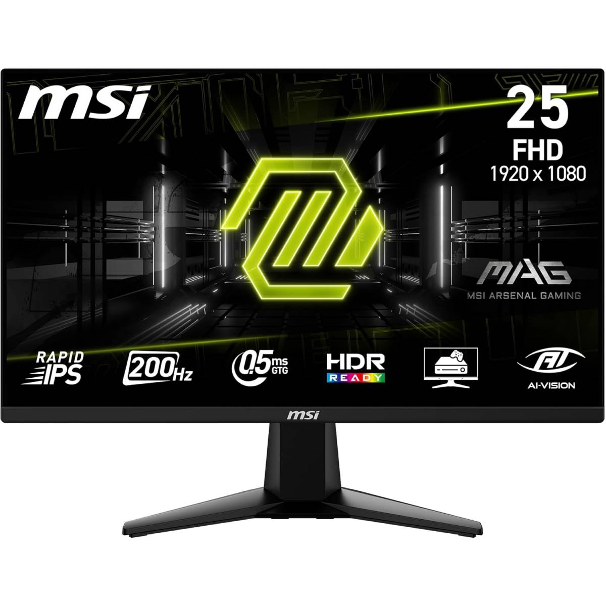 Gaming Monitor MSI MAG 255F E20 24.5 FHD AMD FreeSync Premium Black