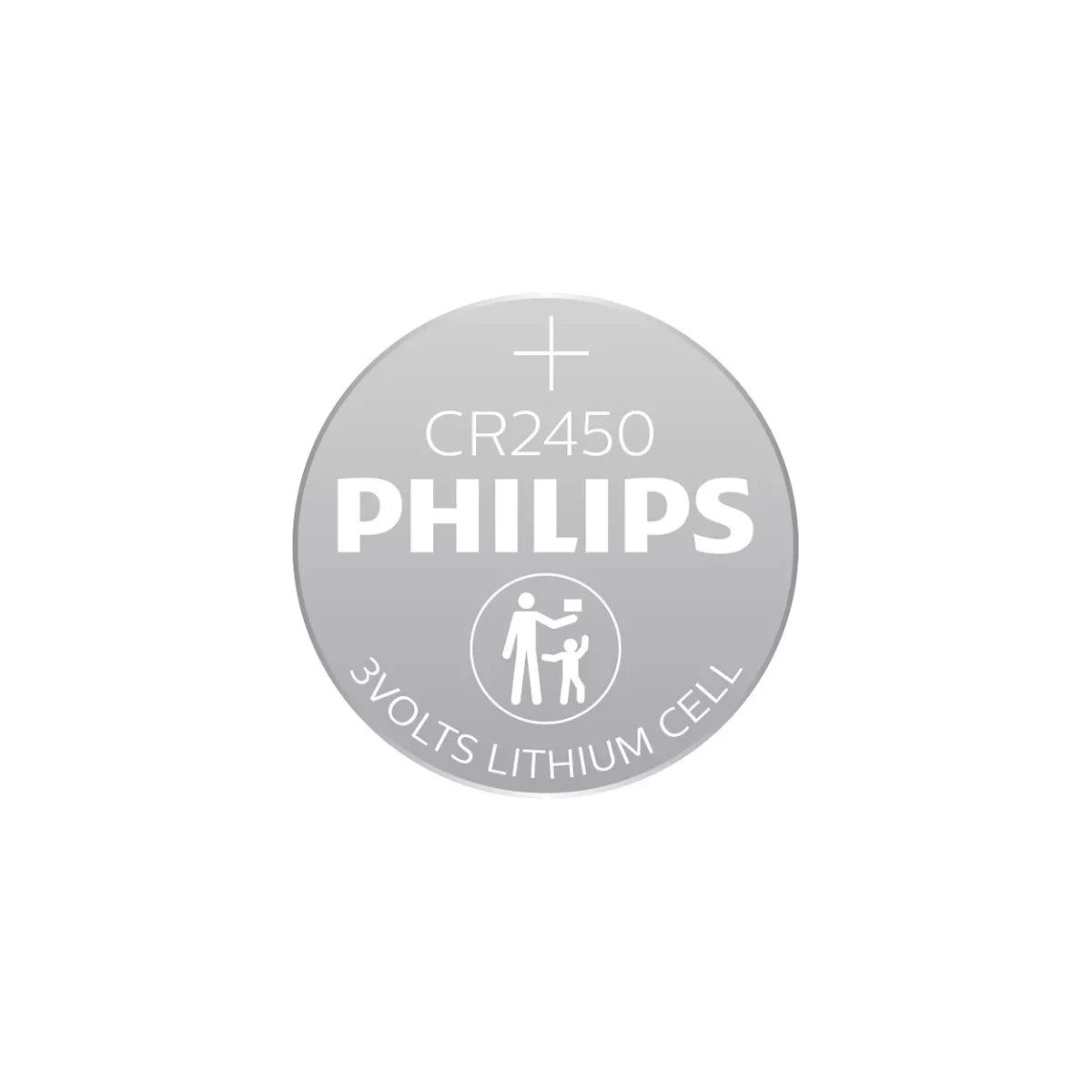 Philips Lithium Cell Button Batteries CR2450 - Pack of 5 Lithium