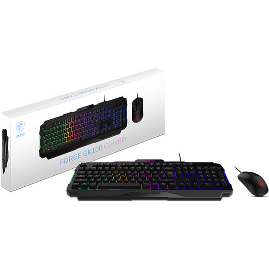 MSI Forge GK100 Combo AR-ENG – Gaming RGB Keyboard & Mouse Set