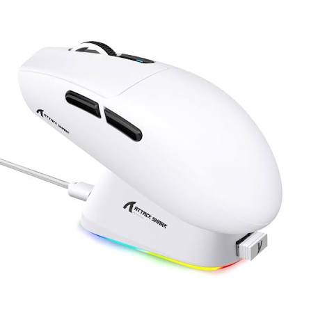 Attack Shark G3 Pro Tri-Mode Wireless Gaming Mouse – PAW3311, White