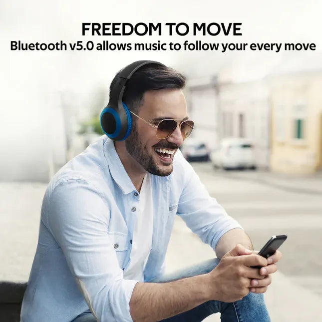 Promate LaBoca.Black, Wireless Headphones Deep Bass Over-Ear Wireless Headphones