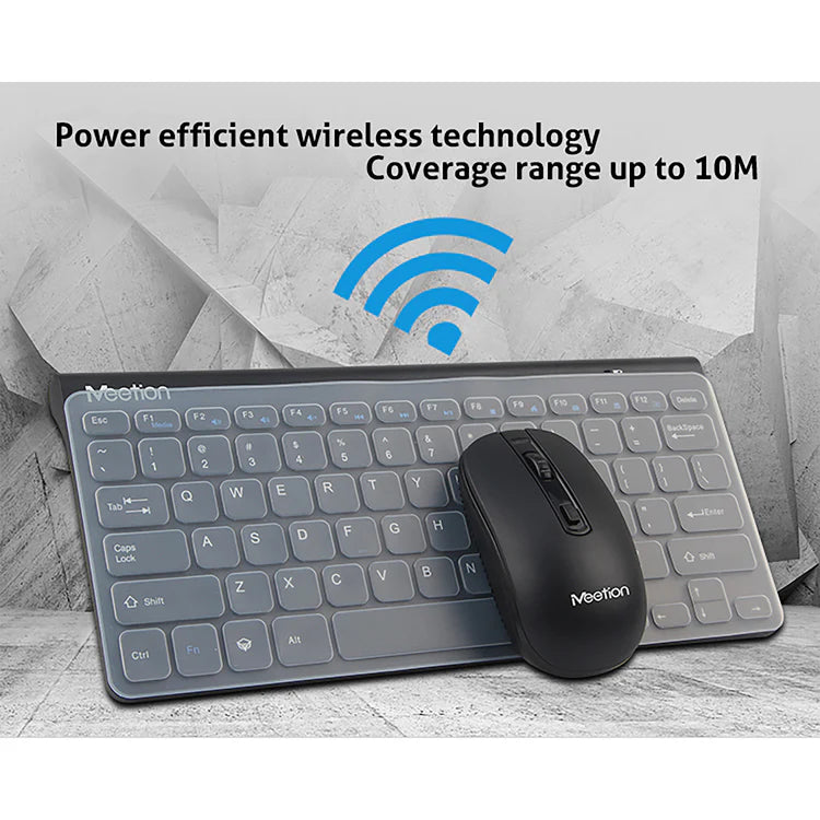 Meetion MT-MINI4000 2.4GHz Wireless Keyboard & Mouse Combo Kit, Silent