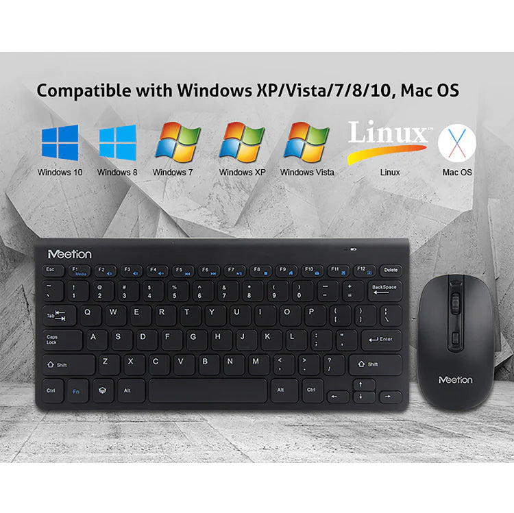 Meetion MT-MINI4000 2.4GHz Wireless Keyboard & Mouse Combo Kit, Silent