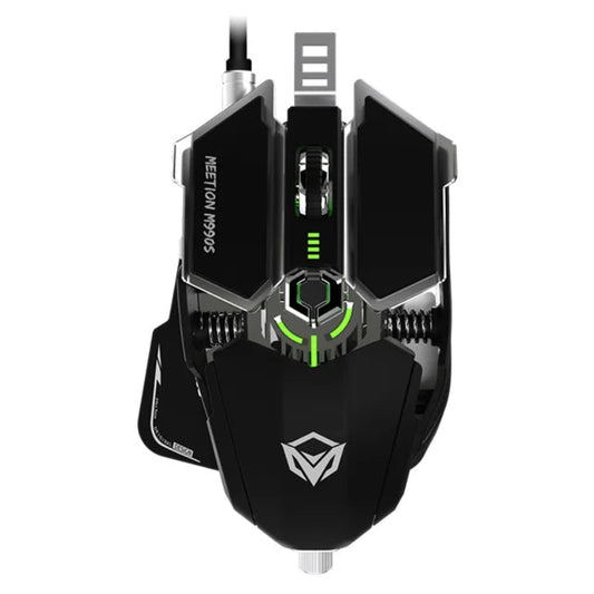 MeeTion MT-M990S USB RGB Programmable Gaming Mouse, Resolution 4000DPI, Keys:9