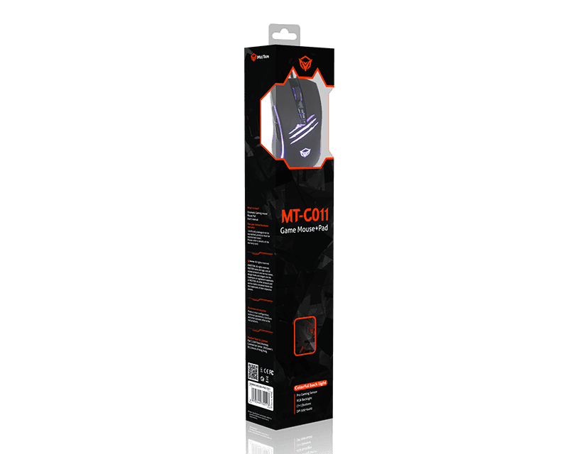 MeeTion MT-C011 USB Wired RGB Gaming Mouse & Pad Combo, Resolution 6400DPI