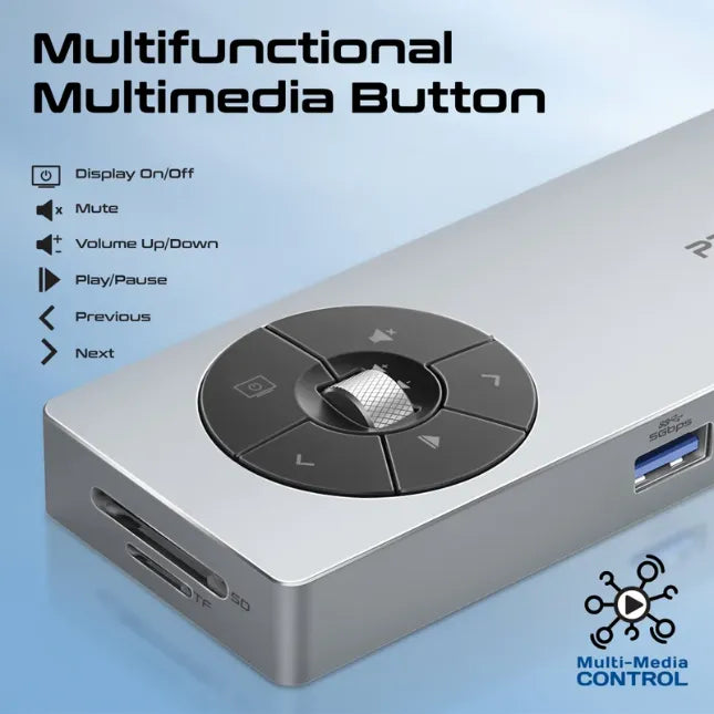 Promate ComandHub-Pro, USB-C Hub 14-in-1 Highspeed Multiport with 100W PD Promate ComandHub-Pro, USB-C Hub 14-in-1 Highspeed Multiport with 100W PD