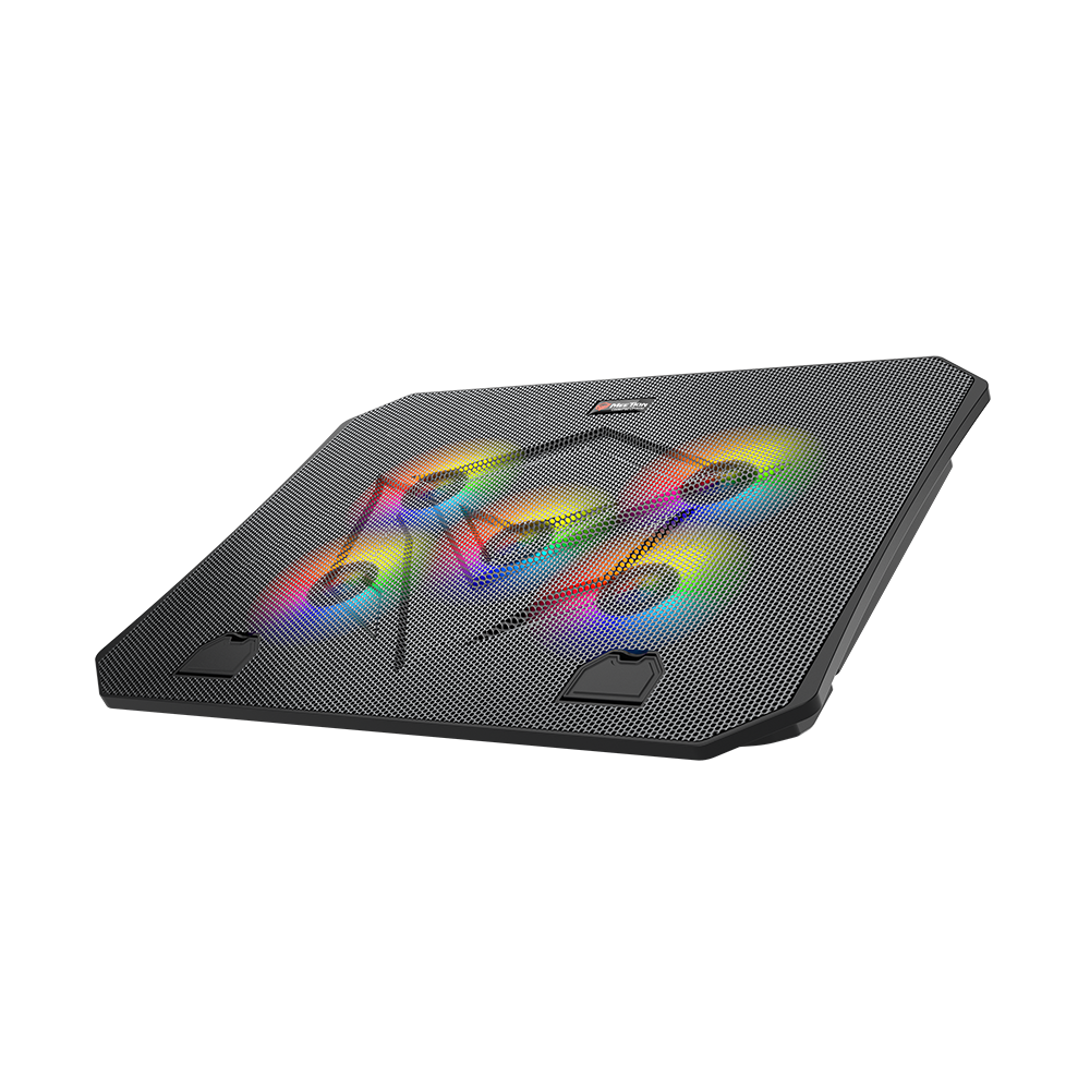 Meetion MT-CP3030 RGB Gaming Cooling Pad, 5Fans, 9-15.5” Compatibility, Silent