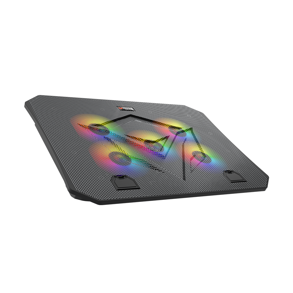 Meetion MT-CP3030 RGB Gaming Cooling Pad, 5Fans, 9-15.5” Compatibility, Silent