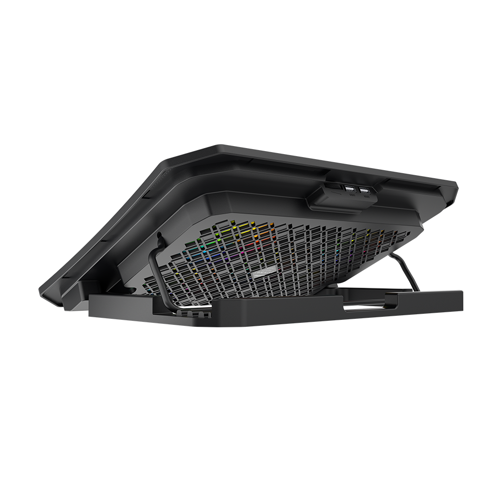 Meetion MT-CP3030 RGB Gaming Cooling Pad, 5Fans, 9-15.5” Compatibility, Silent