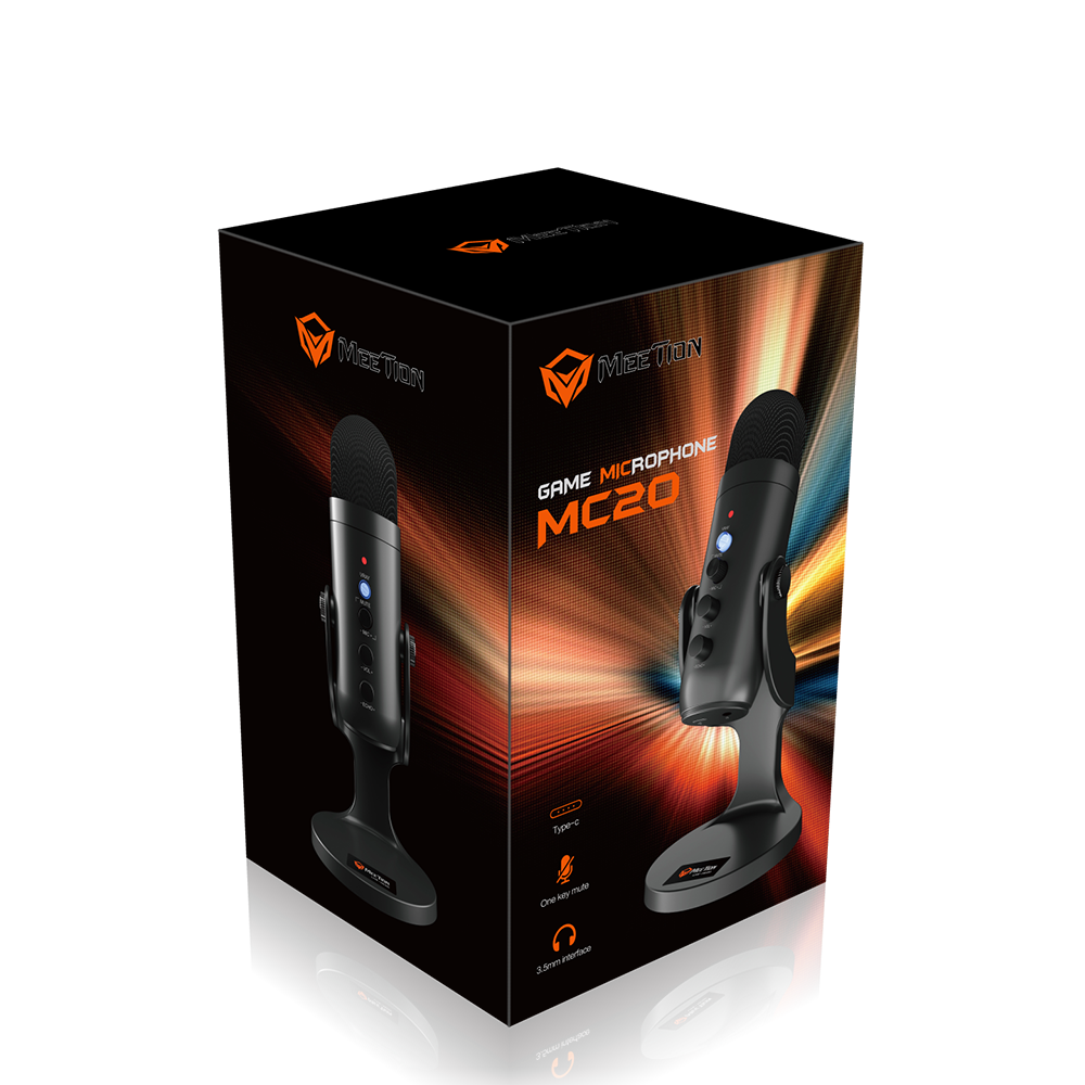 Meetion MT-MC20 Professional Wired Conference Game Microphone, Multi Angle Adjustable