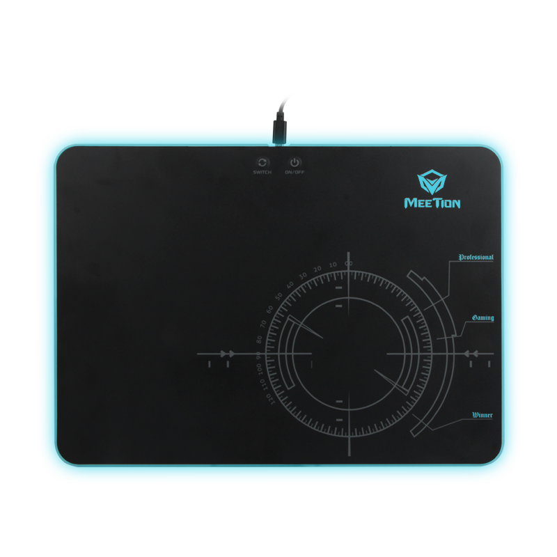 MeeTion MT-P010 Glowing Backlit RGB LED Gaming Mouse Pad, USB Cable