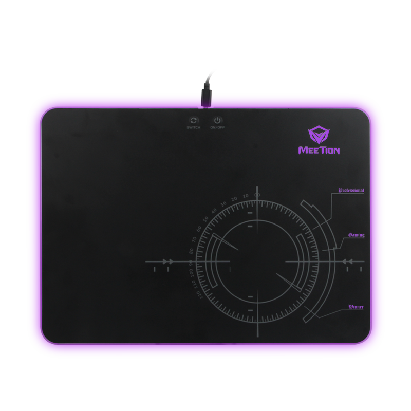 MeeTion MT-P010 Glowing Backlit RGB LED Gaming Mouse Pad, USB Cable