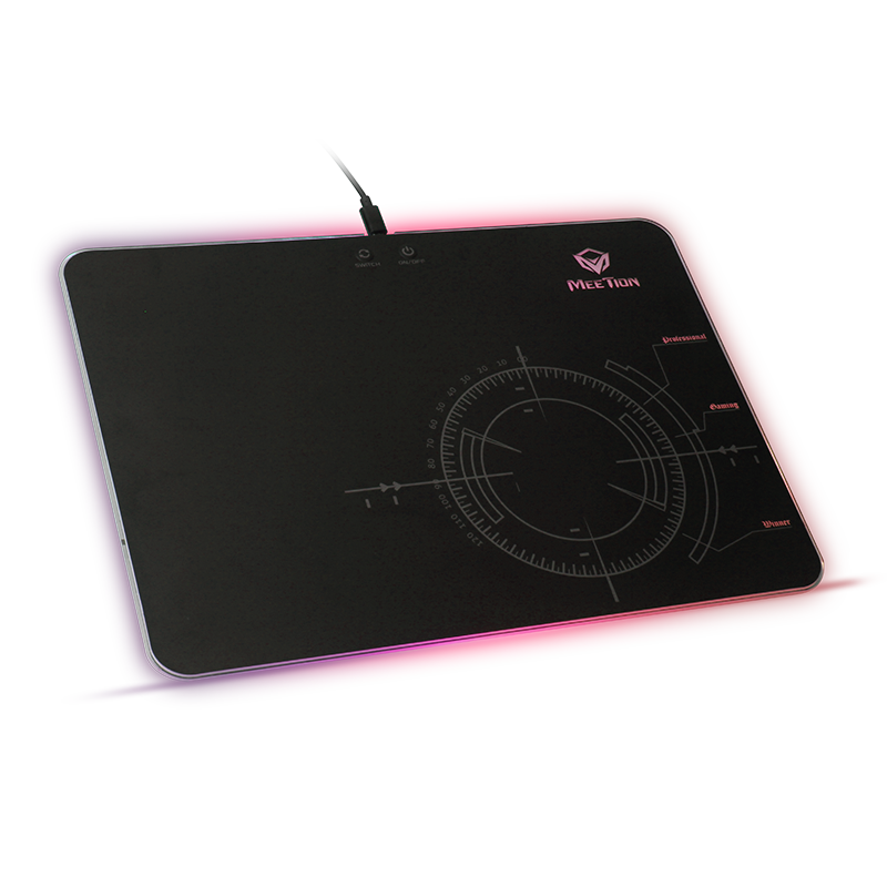 MeeTion MT-P010 Glowing Backlit RGB LED Gaming Mouse Pad, USB Cable
