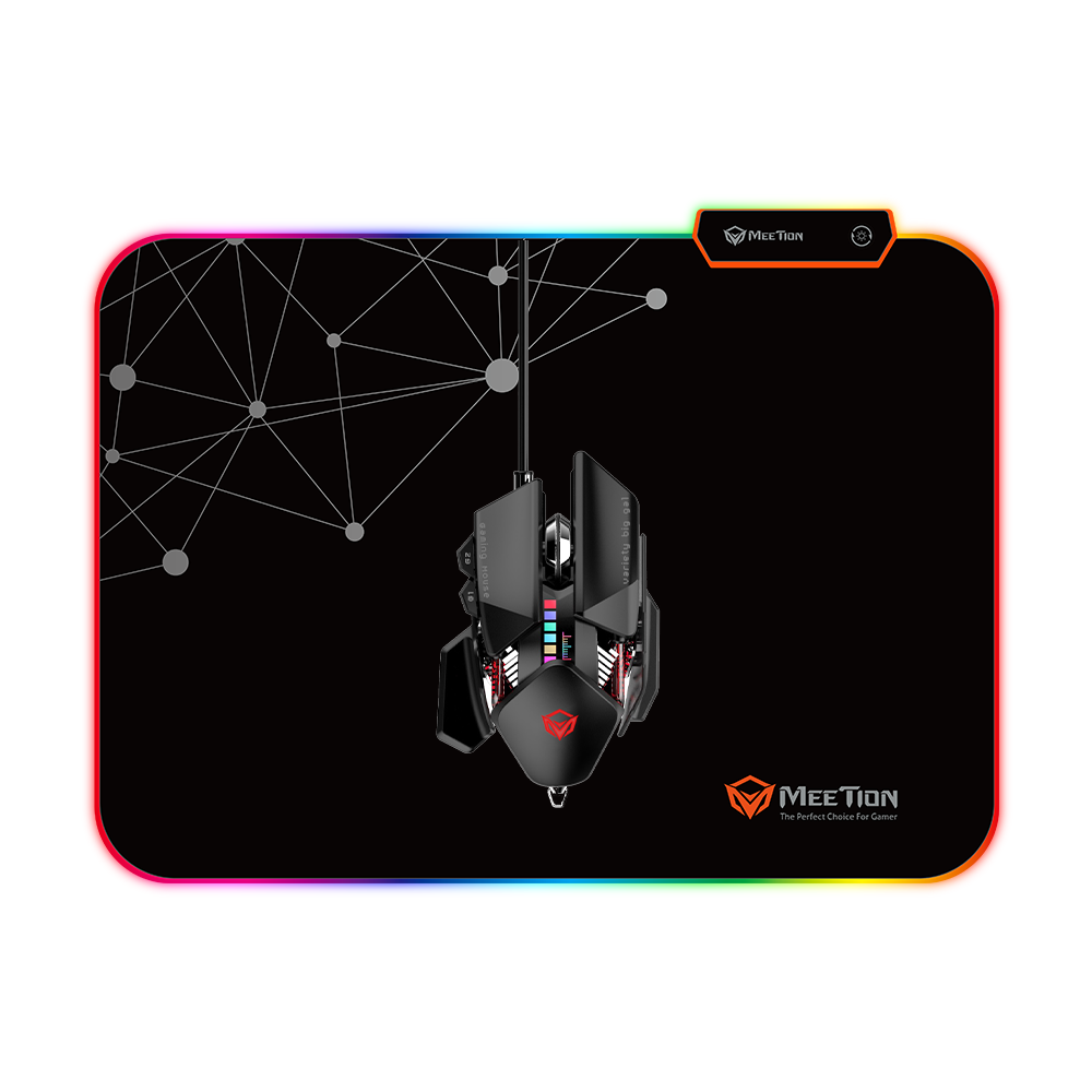 MeeTion MT-PD120 Rubber Led RGB Gaming Mouse Pad, USB Cable