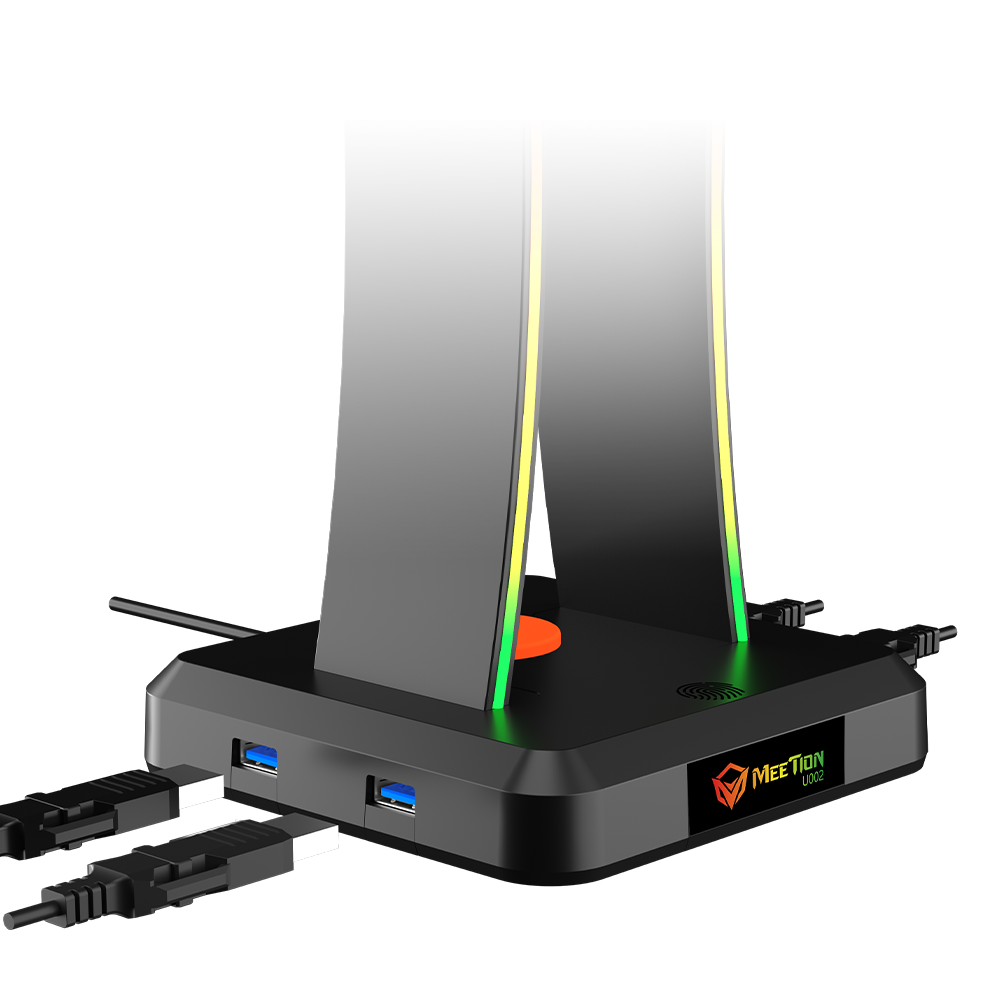 Meetion MT-U002 RGB Backlight Stand For Gaming Headset, 4USB output interfaces