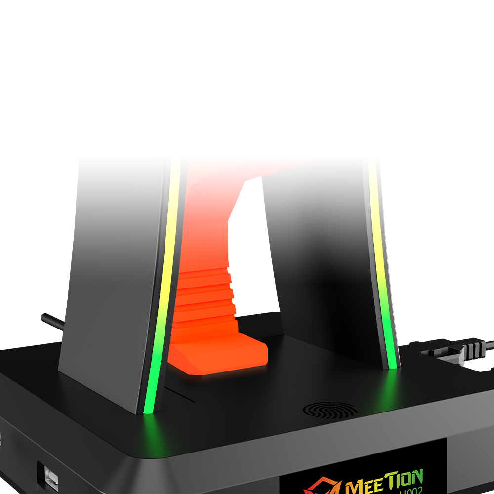 Meetion MT-U002 RGB Backlight Stand For Gaming Headset, 4USB output interfaces