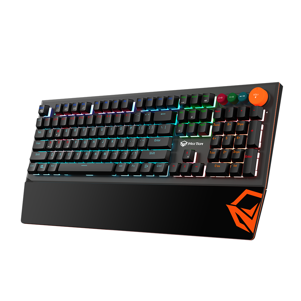 Meetion MT-MK500 Mechanical Gaming Keyboard, Detachable Palmrest, RGB, Type-C